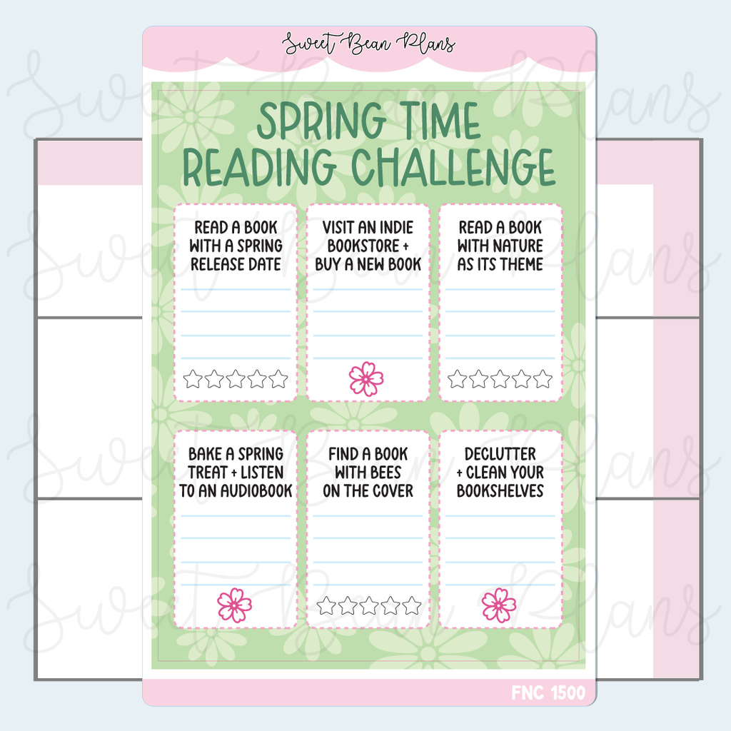 Spring Challenge Reading Journal Stickers | Fnc 1500