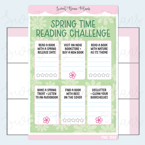 Spring Challenge Reading Journal Stickers | Fnc 1500