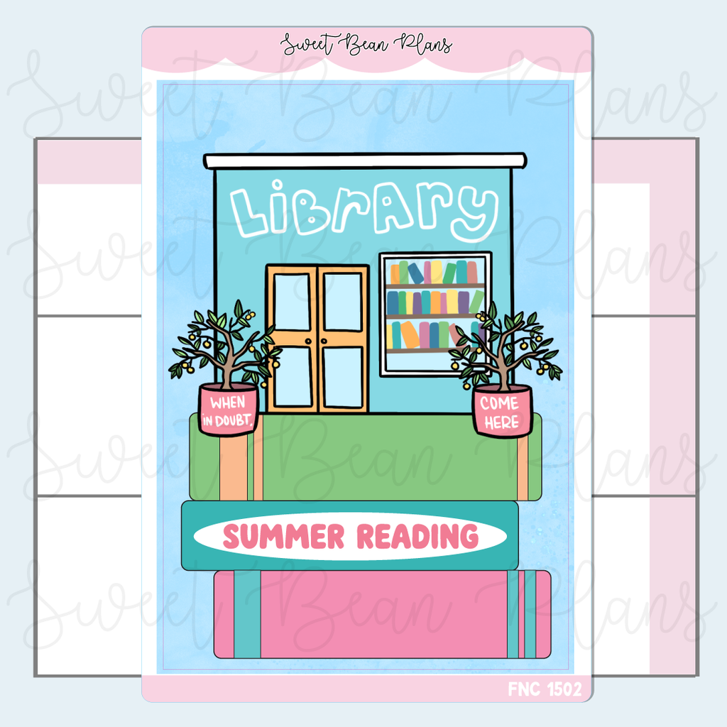 Summer Cover Page Reading Journal Stickers | Fnc 1502
