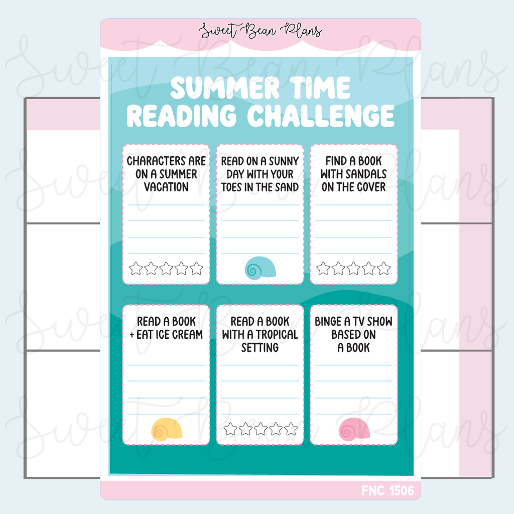 Summer Challenge Reading Journal Stickers | Fnc 1506