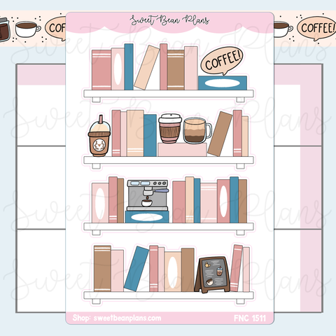 Coffee Large Bookshelf Stickers | Fnc 1511