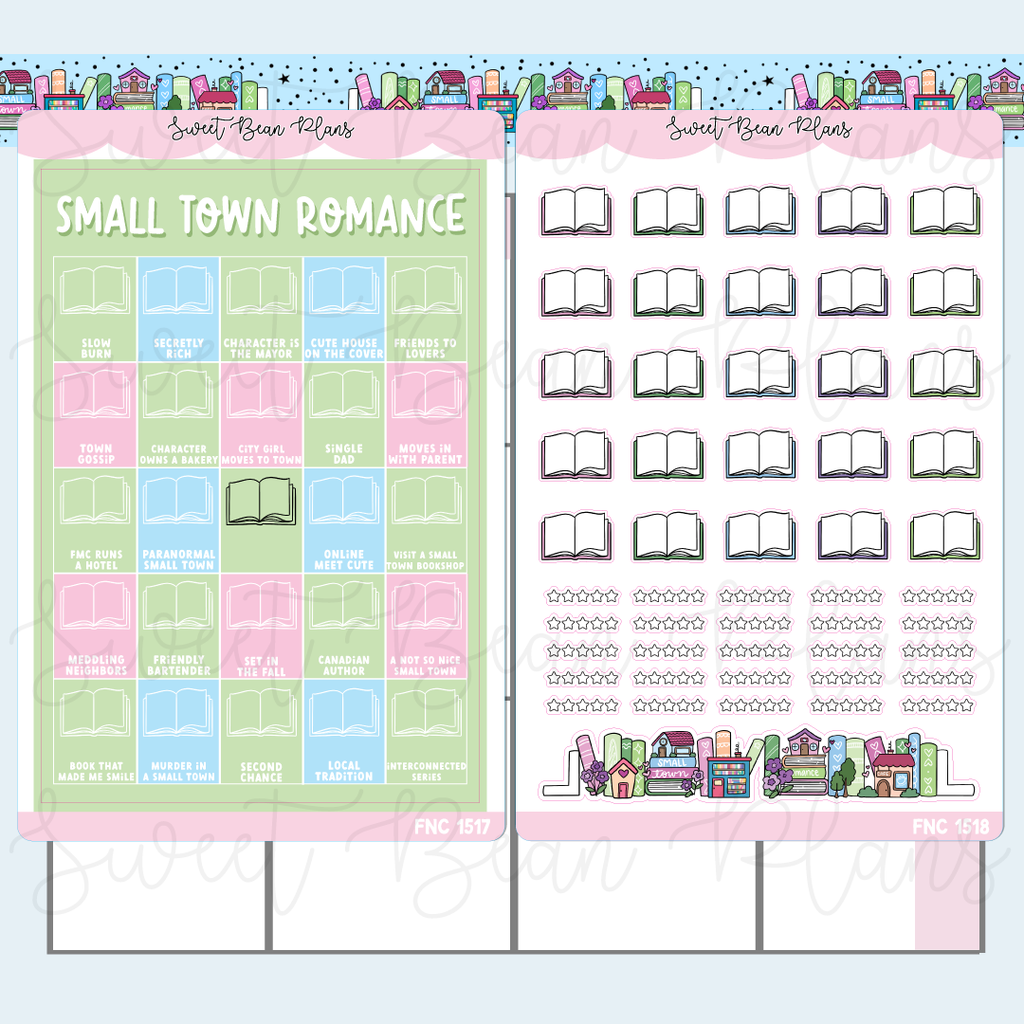 Small Town Book Bingo Journal Stickers | Fnc 1517-18