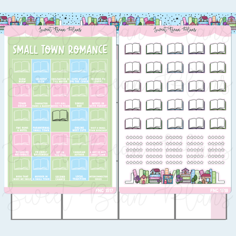 Small Town Book Bingo Journal Stickers | Fnc 1517-18