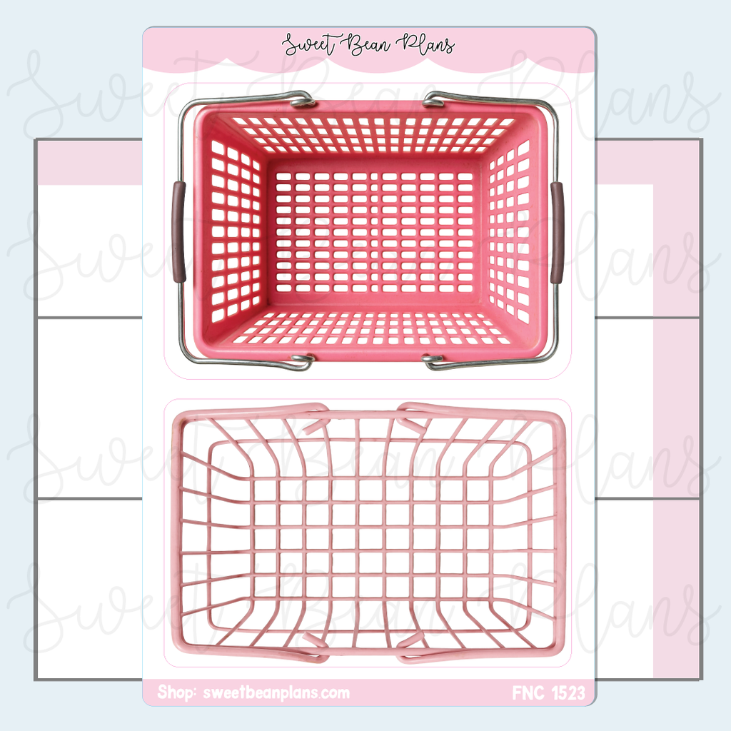 Shopping Basket Junk Journal Stickers | Fnc 1523