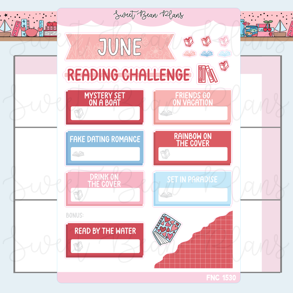 June 2026 Reading Challenge Stickers | Fnc 1530