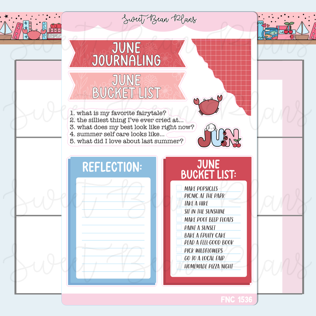 June 2026 Journal Prompts Stickers | Fnc 1536