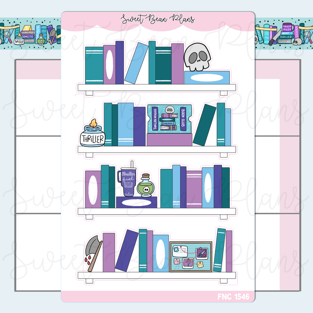 Thriller Large Bookshelf Stickers | Fnc 1546