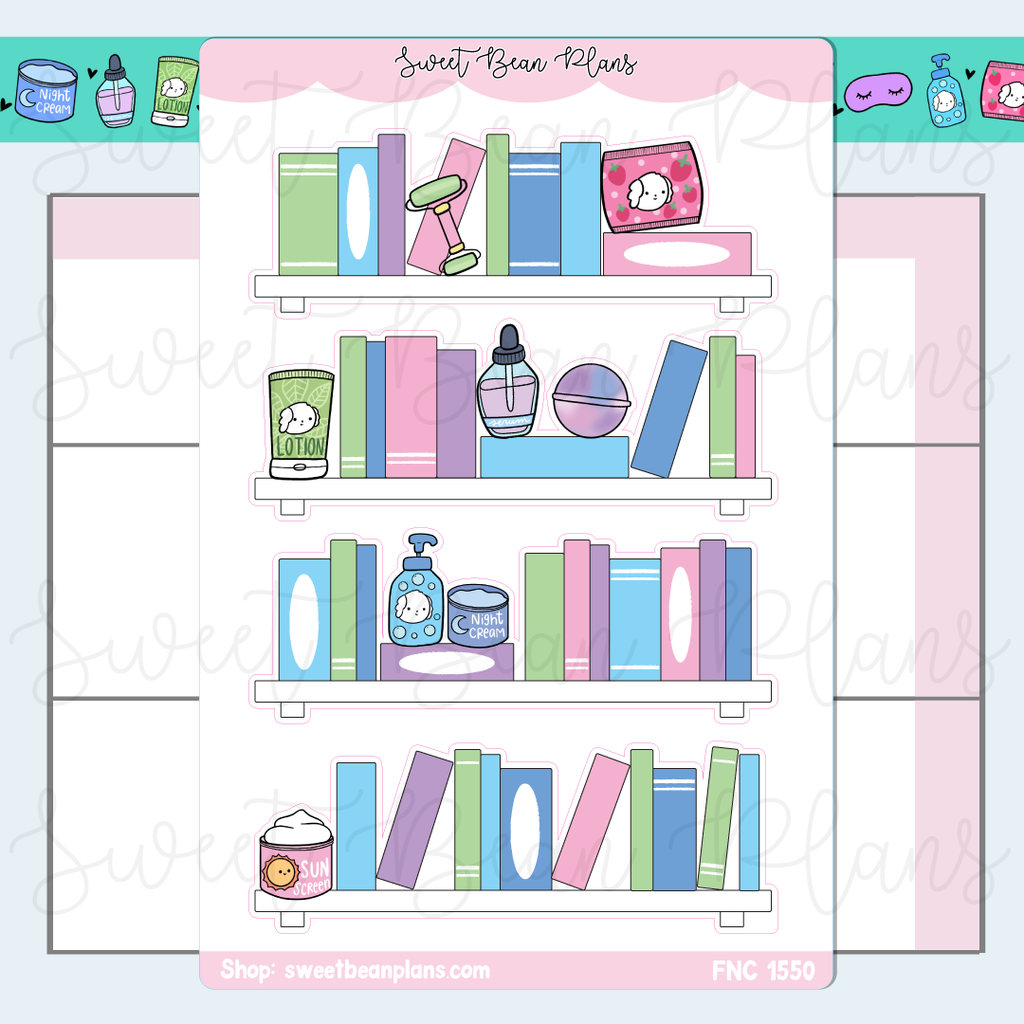 Self Care Large Bookshelf Stickers | Fnc 1550