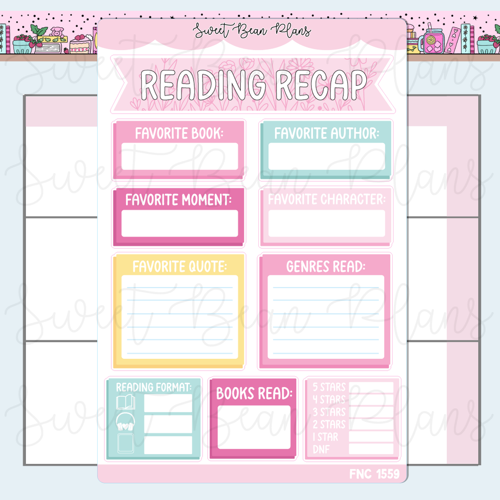 July 2026 Reading Recap Stickers | Fnc 1559