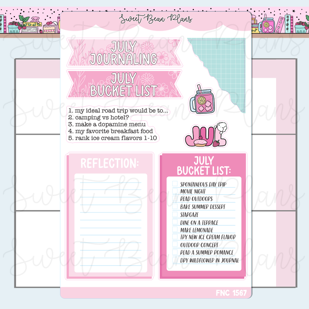 July 2026 Journal Prompts Stickers | Fnc 1567