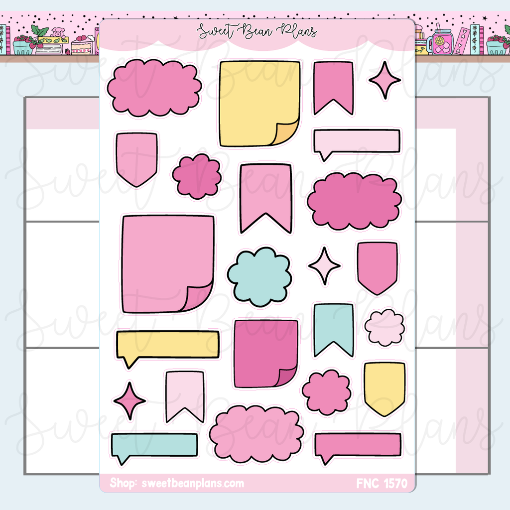 July Bullet Journal Doodle Stickers | Fnc 1570