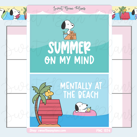 Mentally at the Beach Large Stickers | Fnc 1574