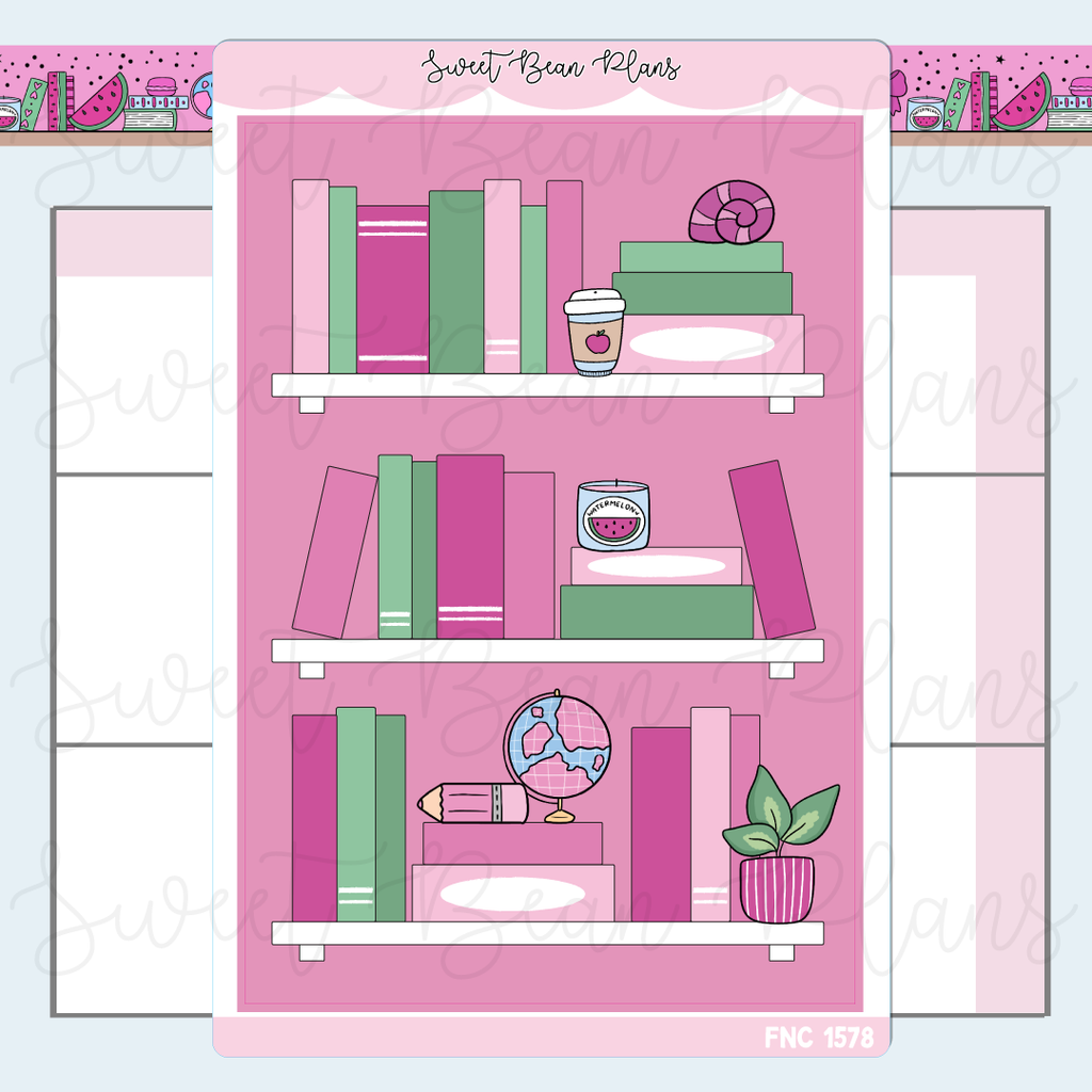 August 2026 Bookshelf Sticker | Fnc 1578