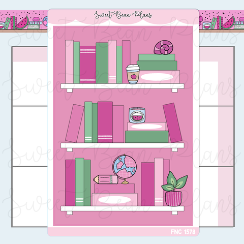 August 2026 Bookshelf Sticker | Fnc 1578