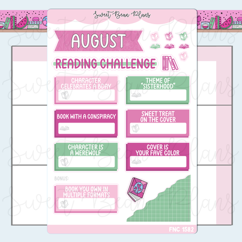 August 2026 Reading Challenge Stickers | Fnc 1582