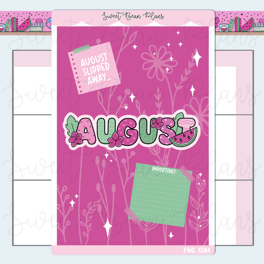 August 2026 Cover Page Sticker | Fnc 1584
