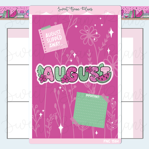 August 2026 Cover Page Sticker | Fnc 1584