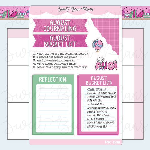 August 2026 Journal Prompts Stickers | Fnc 1588