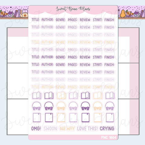 September 2026 Bookish Words & Icon Stickers | Fnc 1604