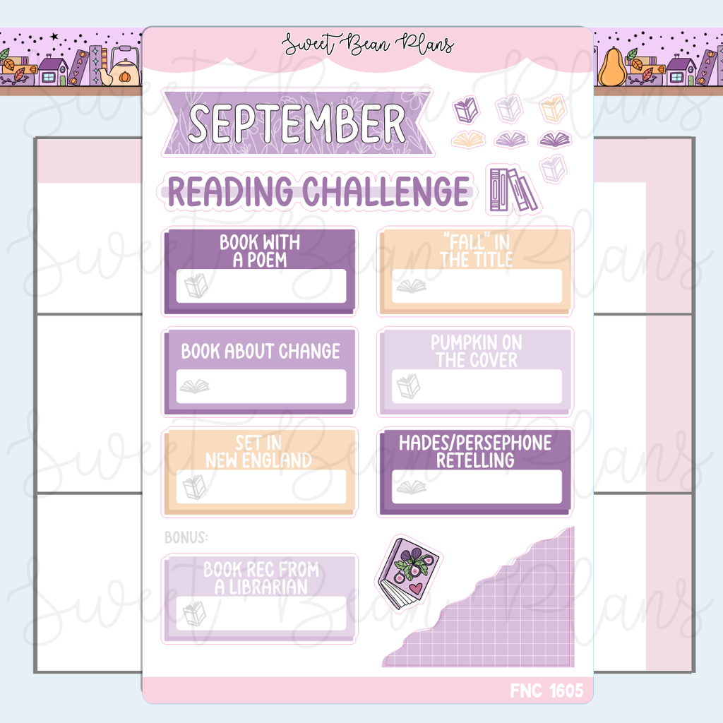 September 2026 Reading Challenge Stickers | Fnc 1605