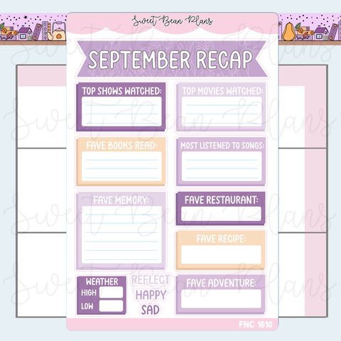 September 2026 Recap Stickers | Fnc 1610