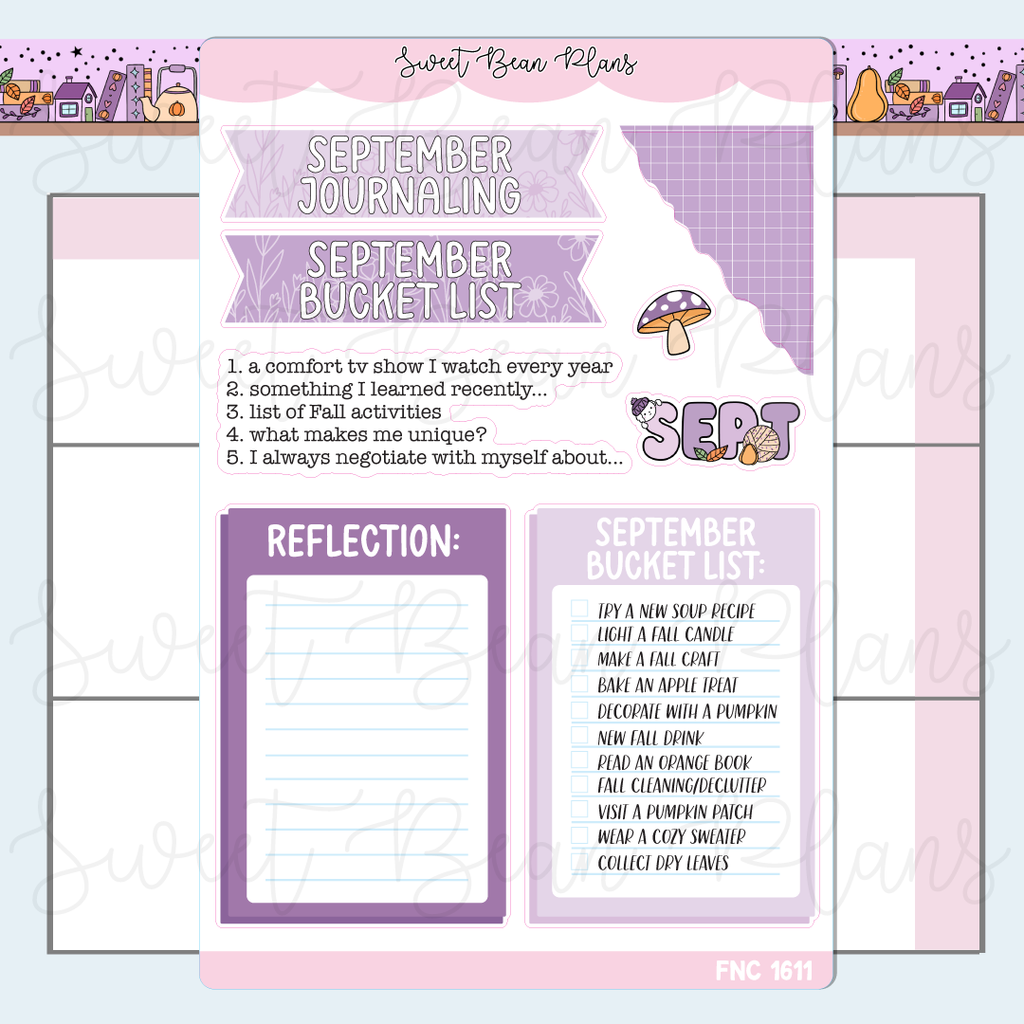 September 2026 Journal Prompts Stickers | Fnc 1611