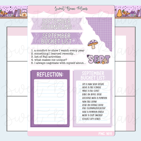 September 2026 Journal Prompts Stickers | Fnc 1611