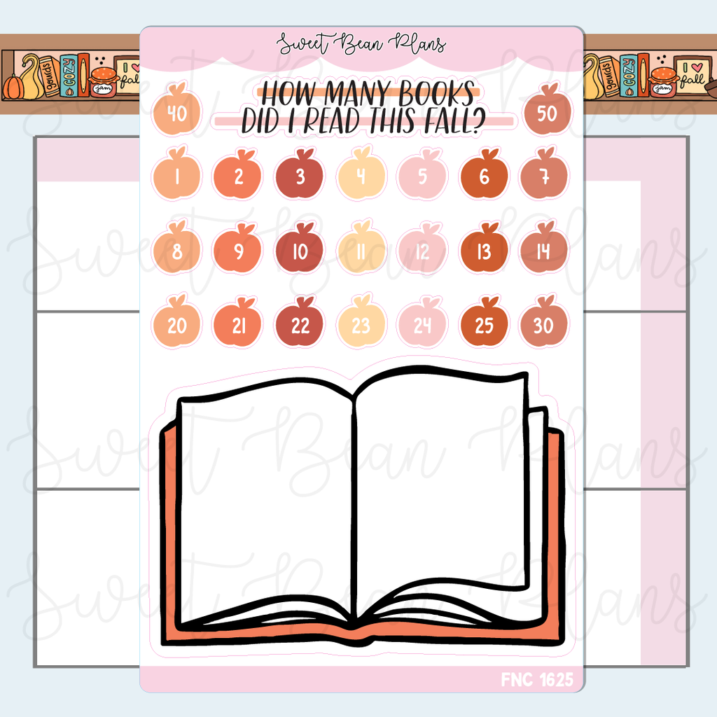 Fall Books Read Reading Journal Stickers | Fnc 1625
