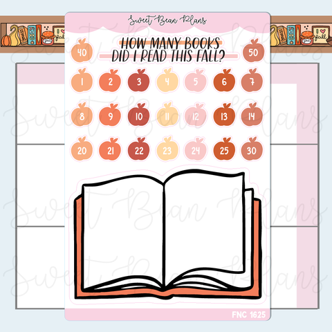 Fall Books Read Reading Journal Stickers | Fnc 1625