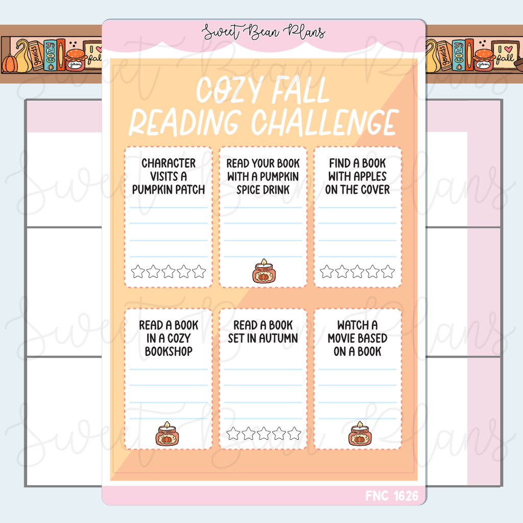 Fall Challenge Reading Journal Stickers | Fnc 1626