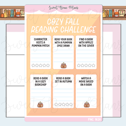 Fall Challenge Reading Journal Stickers | Fnc 1626