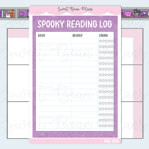 Halloween Book Tracker Reading Journal Stickers | Fnc 1634