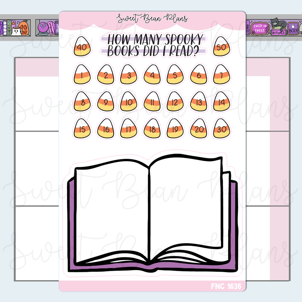 Halloween Books Read Reading Journal Stickers | Fnc 1636