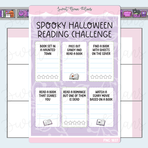 Halloween Challenge Reading Journal Stickers | Fnc 1637