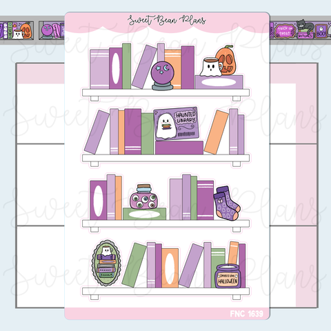 Haunted Bookshelves Vinyl Stickers | Fnc 1639
