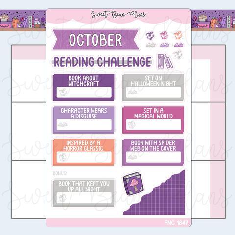 October 2026 Reading Challenge Stickers | Fnc 1647