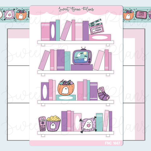 Scary Movie Bookshelves Vinyl Stickers | Fnc 1667