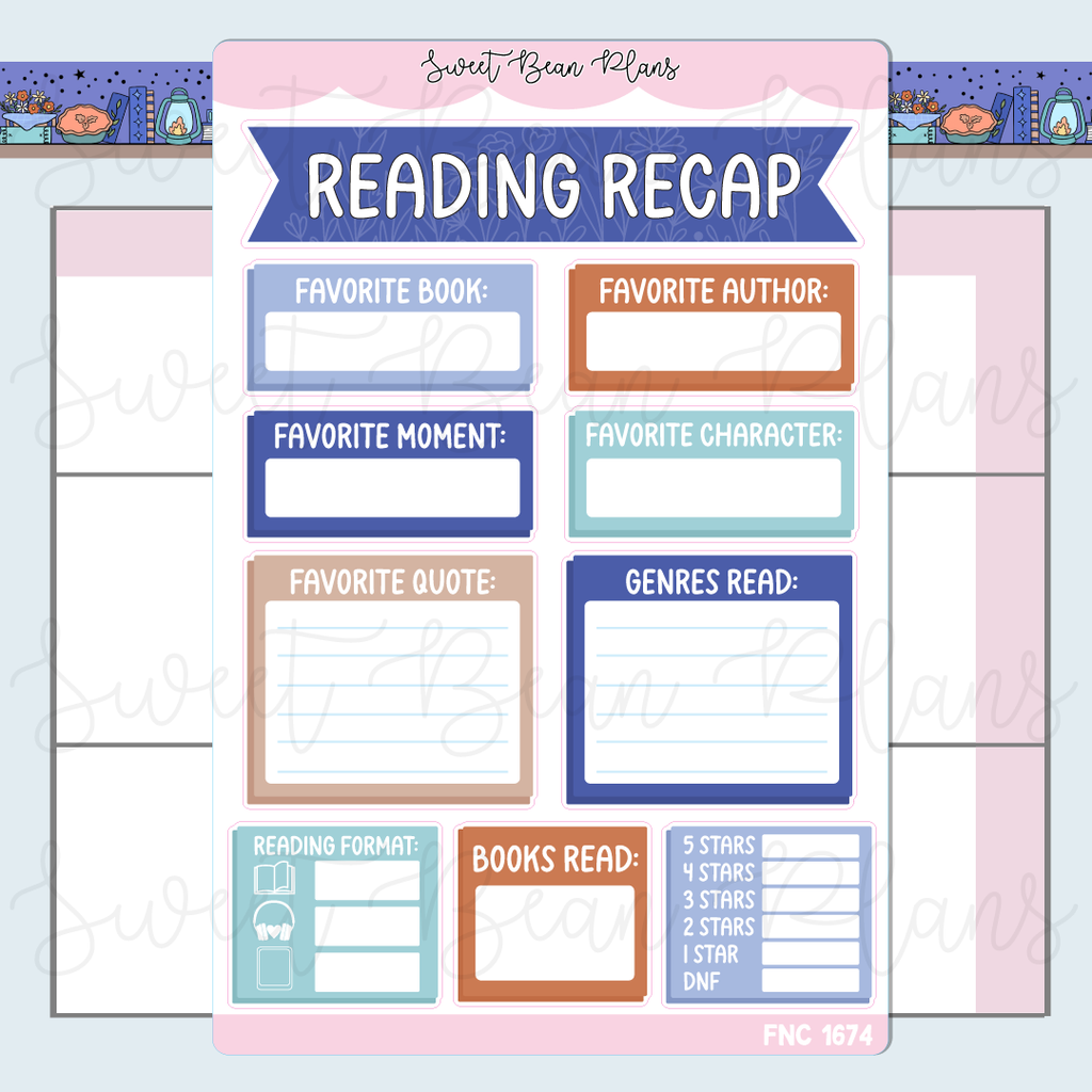 November 2026 Reading Recap Stickers | Fnc 1674