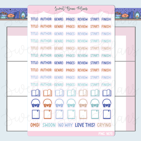 November 2026 Bookish Words & Icon Stickers | Fnc 1675