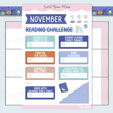 November 2026 Reading Challenge Stickers | Fnc 1676