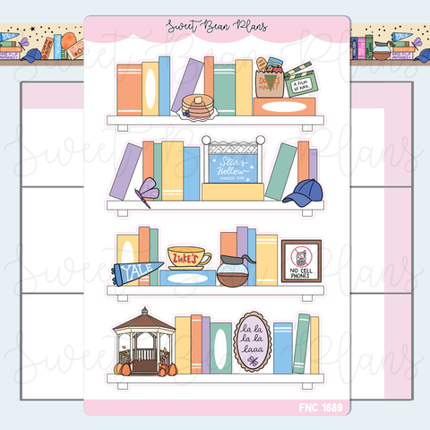 Gilmore Bookshelves Vinyl Stickers | Fnc 1689