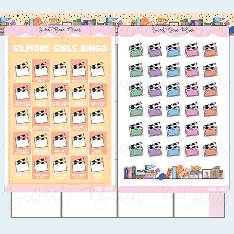 Gilmore TV Bingo Journal Stickers | Fnc 1691-92