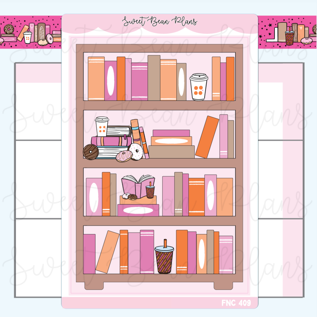 Donuts Bookshelf Large Vinyl Planner Sticker | Fnc 409