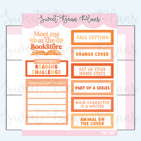 Reading Journal Collection – Tagged functional stickers – Sweet Bean Plans