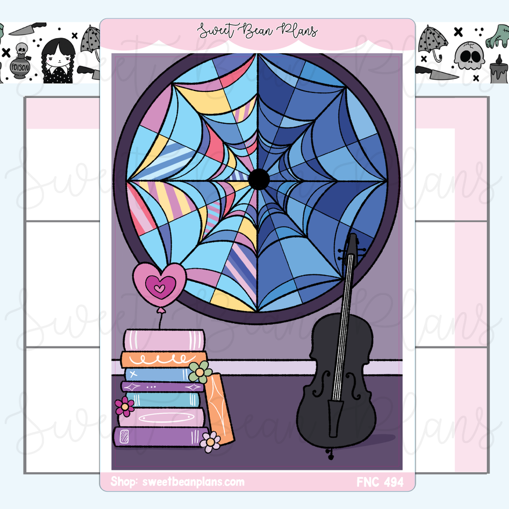 Wednesday Large Vinyl Planner Sticker | Fnc 494