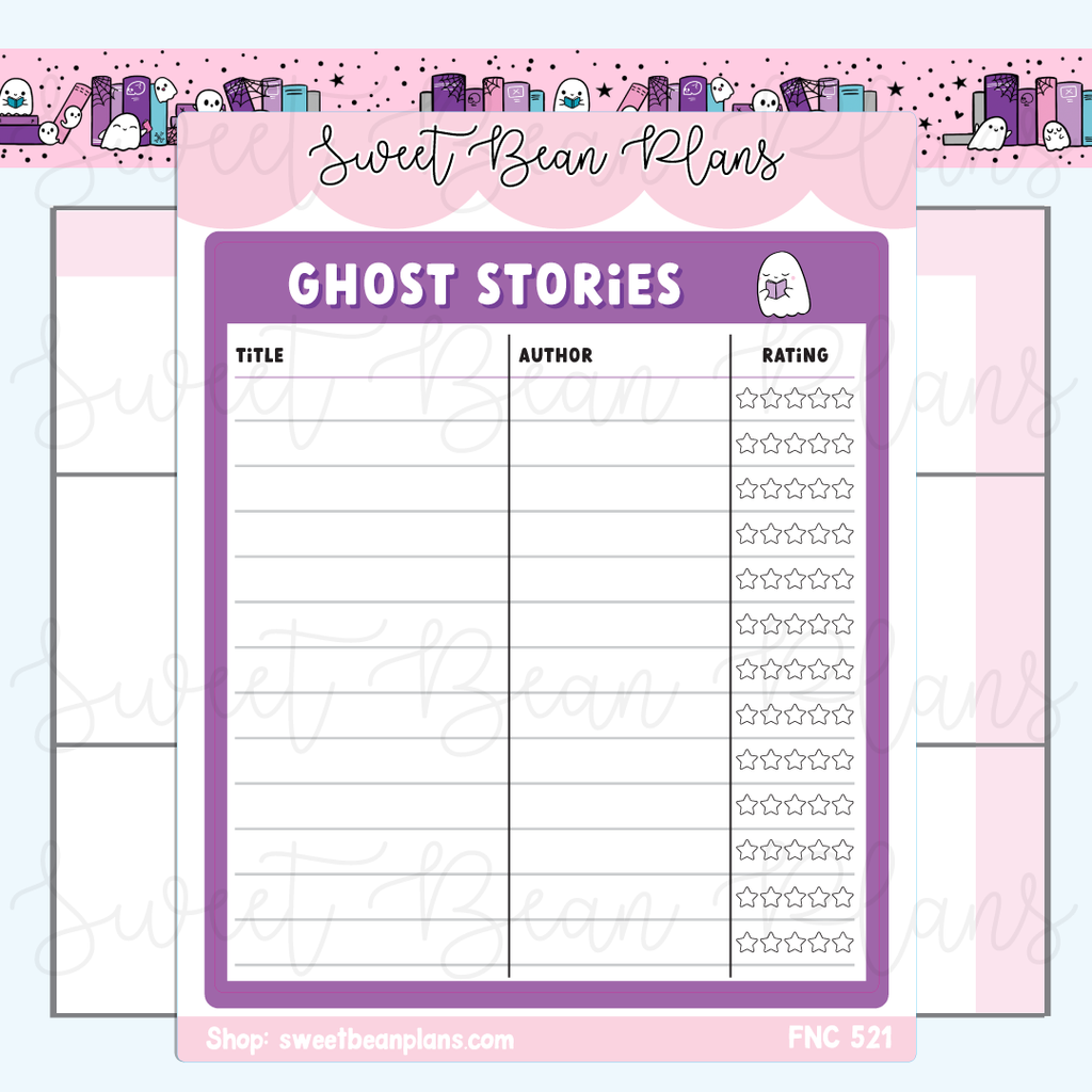 Ghost Stories Medium Sticker Vinyl Planner Stickers | Fnc 521
