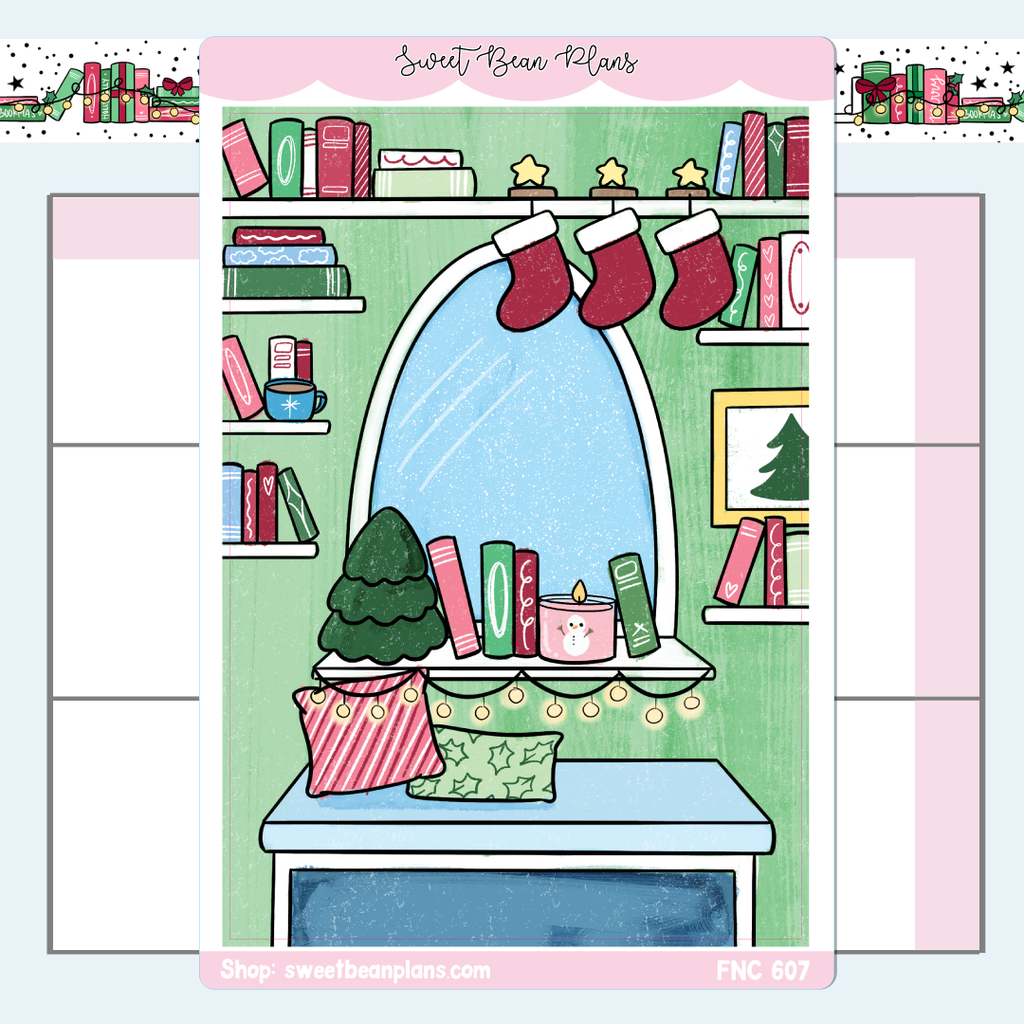 Bookmas Scene Large Vinyl Planner Sticker | Fnc 607