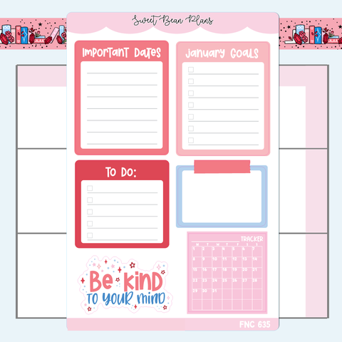 January Functional Vinyl Planner Stickers | Fnc 635