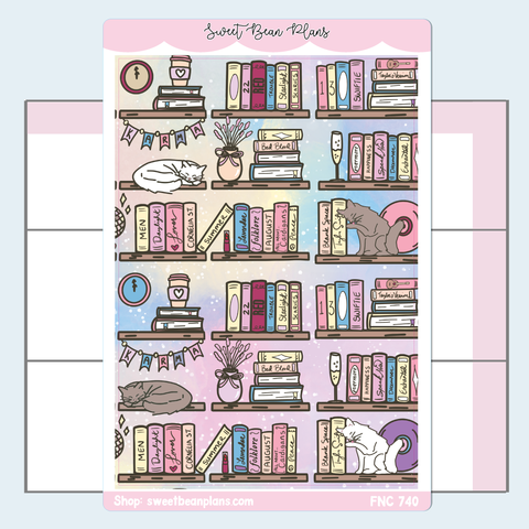 Taylor's Bookshelf Vinyl Planner Stickers | Fnc 740