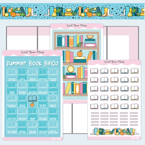 Summer Book Bingo Journaling Sticker Bundle